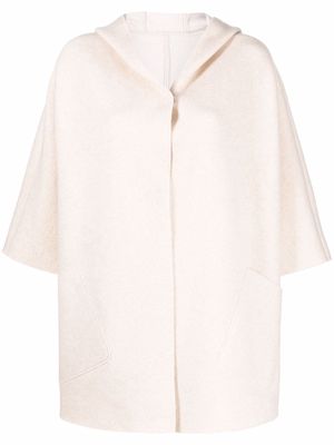 LUNARIA CASHMERE hooded cashmere coat - Neutrals