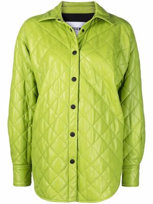 MSGM quilted-design outershirt jacket - Green