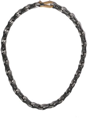 hum box-chain necklace - Silver