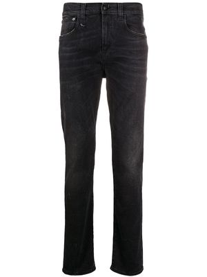 R13 mid rise slim fit jeans - Black