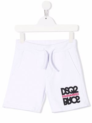 Dsquared2 Kids logo-print cotton shorts - White