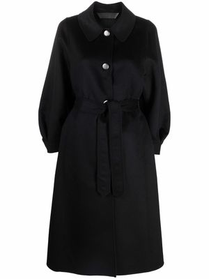 Giorgio Armani button belt coat - Black