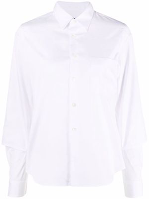 Black Comme Des Garçons layered collared shirt - White