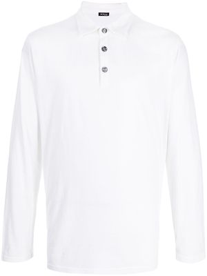 Kiton long-sleeve polo shirt - White