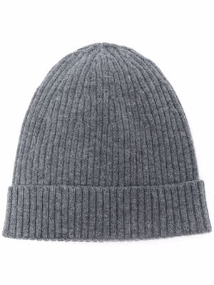 12 STOREEZ rib-knit beanie hat - Grey