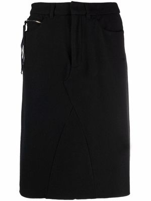 Maison Martin Margiela Pre-Owned 2000s high-waisted straight skirt - Black
