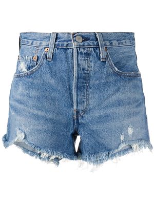 Levi's distressed jean shorts - Blue