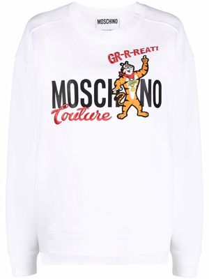 Moschino logo-printed sweatshirt - White