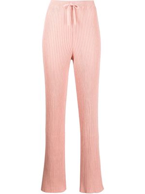 Marques'Almeida ribbed-knit cotton trousers - Pink