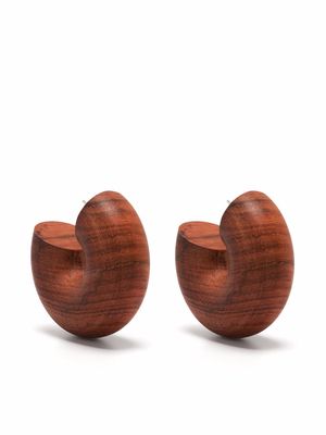 Uncommon Matters Beam chunky hoop earrings - Brown