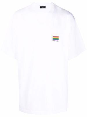 Balenciaga LGBTQ logo T-shirt - White