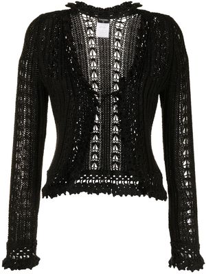 Chanel Pre-Owned 2004 crocheted cardigan - Black
