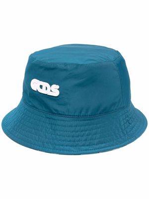 Gcds camouflage-print bucket hat - Blue