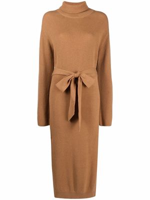 Nanushka belted knitted dress - Brown
