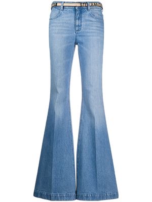 Stella McCartney belted flared jeans - Blue