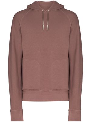 Ermenegildo Zegna raglan-sleeve cotton hoodie - Pink
