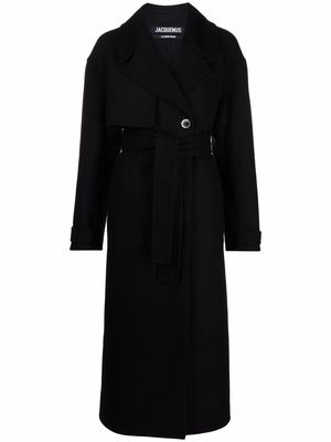 Jacquemus Sabe belted coat - Black