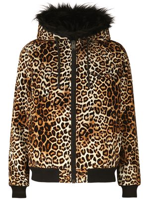 Giuseppe Zanotti Tasha leopard-print hooded jacket - Brown