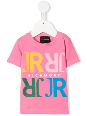 John Richmond Junior logo-print cotton T-Shirt - Pink