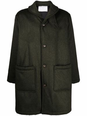 Société Anonyme patch-pockets single-breasted coat - Green