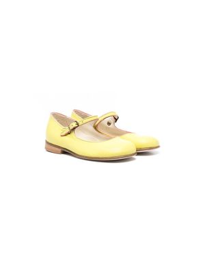 Pèpè round-toe leather ballerinas - Yellow