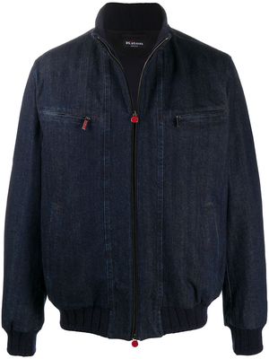 Kiton fitted cashmere-blend down jacket - Blue