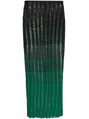 Emma Gudmundson Excel gradient-effect knitted skirt - Green