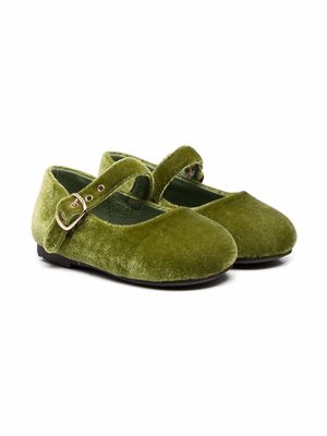 Age of Innocence Eva velvet ballerina shoes - Green