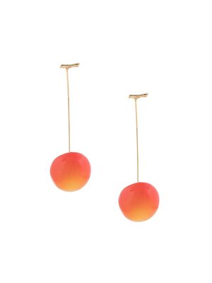 E.M. cherry pierced earrings - Red