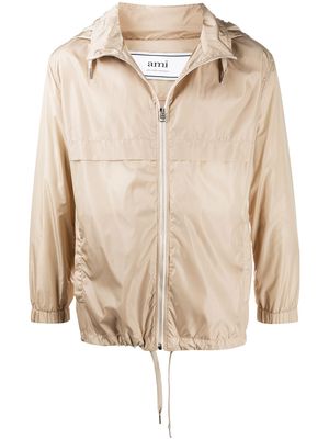 AMI Paris Ami de Coeur hooded jacket - Neutrals