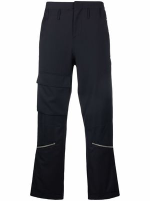 424 zip-detail straight-leg trousers - Blue