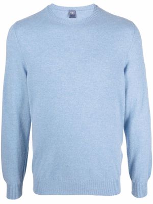 Fedeli crew neck cashmere jumper - Blue