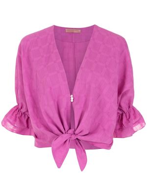 Clube Bossa Rubin tie-front blouse - Pink