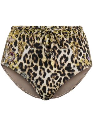Camilla leopard print bikini bottoms - Brown