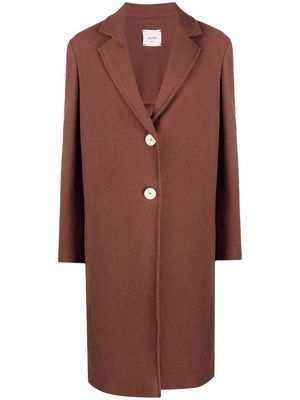 Alysi single-breasted tailored coat - Brown