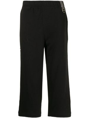 Off Duty Sid logo-embroidered cropped trousers - Black