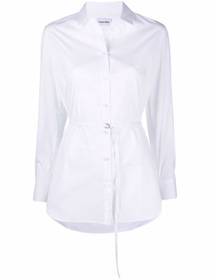Calvin Klein belted-waist shirt - White