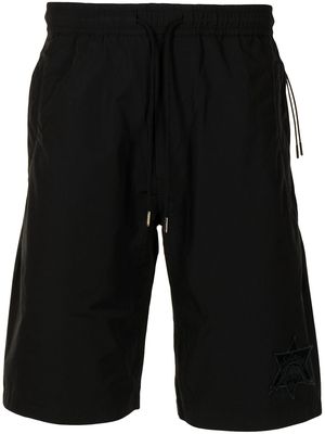 Maharishi logo-embroidered shorts - Black