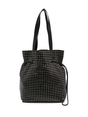 10 CORSO COMO spot print leather bucket shoulder bag - Black