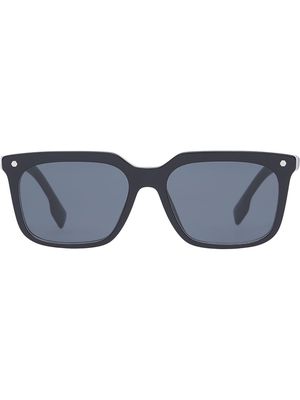 Burberry Eyewear stripe detail square frame sunglasses - Blue