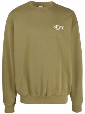Sporty & Rich logo-print cotton sweatshirt - Green