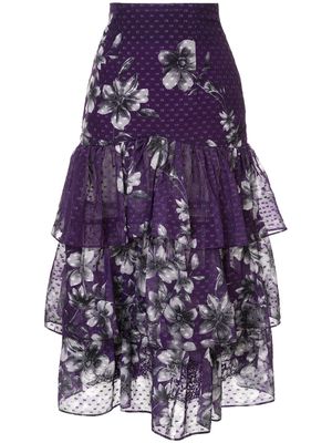 Bambah Bridget ruffle skirt - Purple
