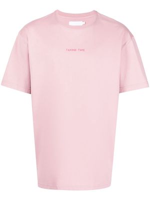 Off Duty Taking Time cotton T-shirt - Pink