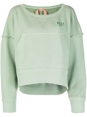 Nº21 scoop-neck panelled sweatshirt - Green