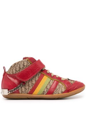 Christian Dior pre-owned Trotter Rasta high-top sneakers - Red