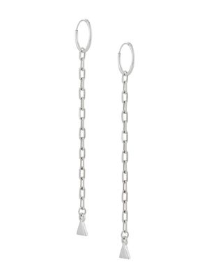 Coup De Coeur chain hoop earrings - Silver