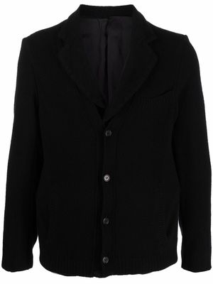 UNDERCOVER single-breasted knitted blazer - Black