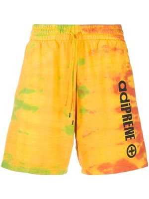 adidas Adiprene tie-dye track shorts - Yellow