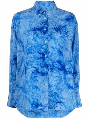 Proenza Schouler White Label dyed-effect button-down shirt - Blue