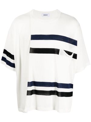 AMBUSH striped cotton T-shirt - White